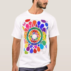 Kleur volledig T-shirt