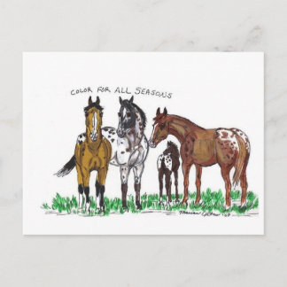 Kleur voor alle seizoenen briefkaart