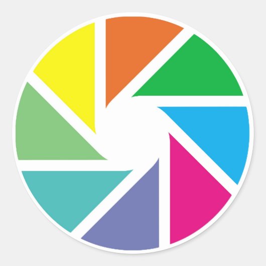 Kleur vormen ronde sticker (Voorkant)