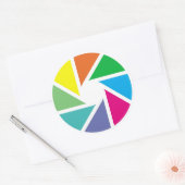 Kleur vormen ronde sticker (Envelop)