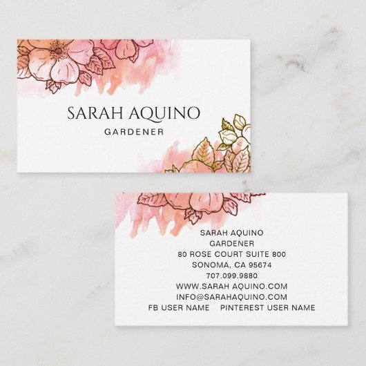 Kleur wasprogramma visitekaartje (Voorkant / Achterkant)