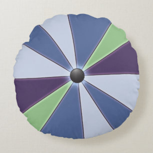 Kleur wiel blauw rond kussen