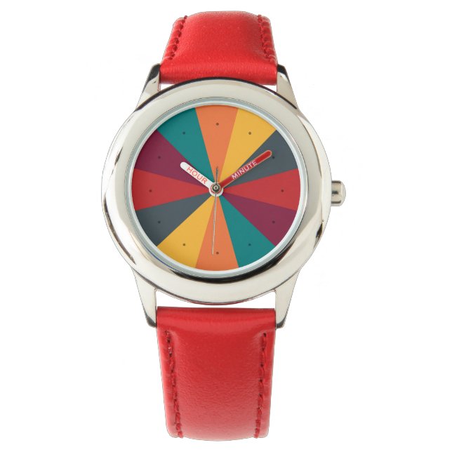 Kleur Wiel Leuk Horloge (Voorkant)