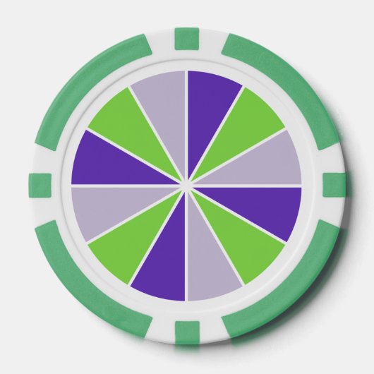 Kleur Wiel / Rays aangepaste poker chips (Voorkant)