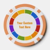 Kleur Wiel / Rays aangepaste poker chips (Achterkant)