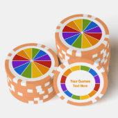 Kleur Wiel / Rays aangepaste poker chips (Opstapeling)