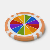 Kleur Wiel / Rays aangepaste poker chips (Enkel)
