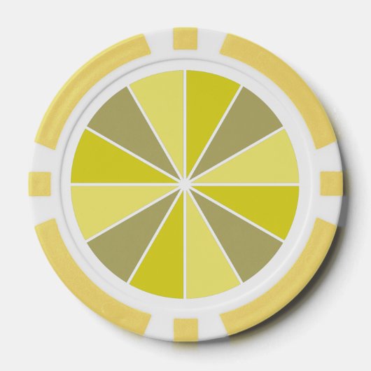 Kleur Wiel / Rays aangepaste poker chips (Voorkant)