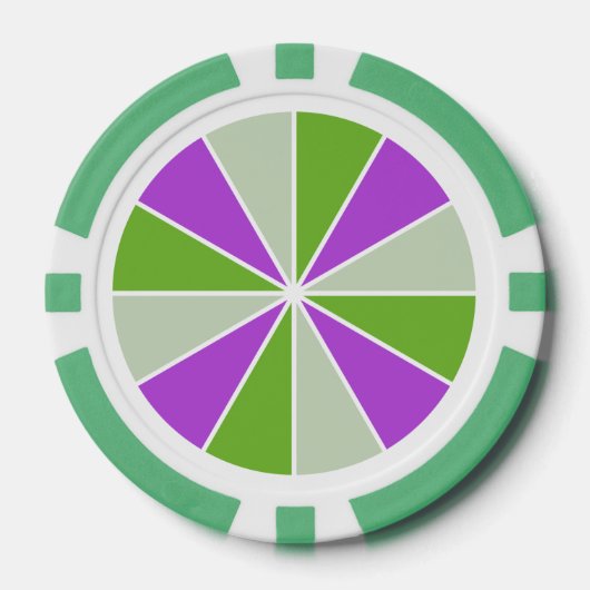 Kleur Wiel / Rays aangepaste poker chips (Voorkant)