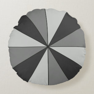 Kleur Wiel Zwart Rond Kussen