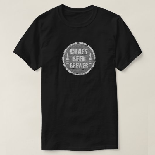 Kleur wit en zwart, door de brouwerij vervormd t-shirt (Design voorkant)