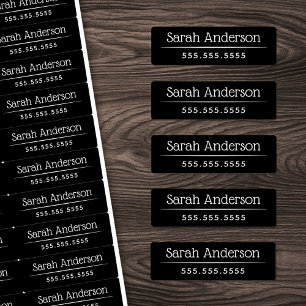 Kleur zwart of een waterdicht kleurnaamnummer labels