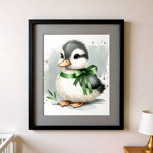 Kleuraccent Kinderkamer Boerderijdieren Eend Poster