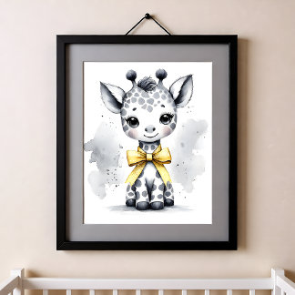 Kleuraccent Kinderkamer Jungle Dieren Giraf Poster