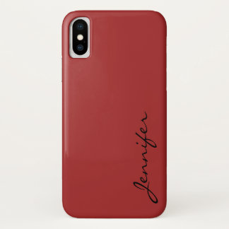 Kleurachtergrond Auburn iPhone X Hoesje