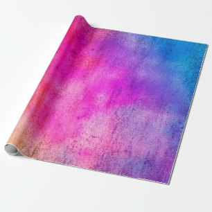 Kleurachtergrond. Grunge rode blauwe en gele verf Cadeaupapier