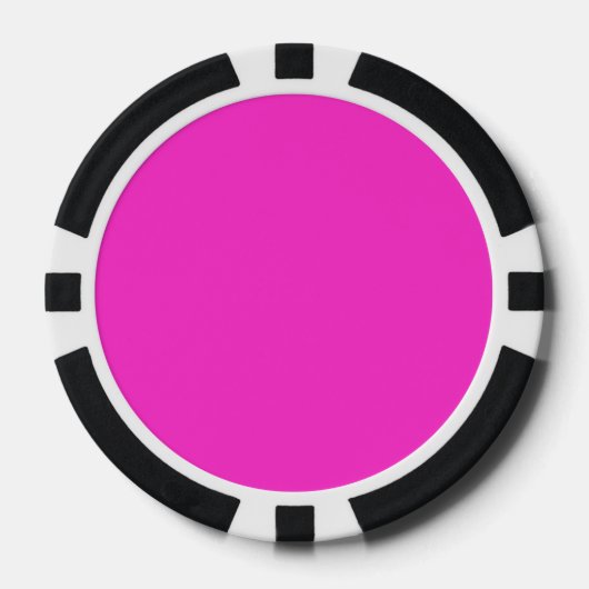 Kleurachtergrond voor Girly Hot Pink past deze aan Pokerchips (Voorkant)