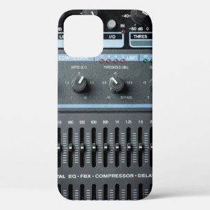 Kleurafbeelding van vele knoppen in een geluidsopn iPhone 12 hoesje