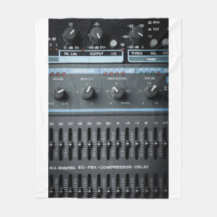 Kleurafbeelding van vele knoppen in een geluidsopn fleece deken