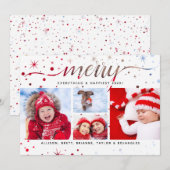 Kleurafstemming Typografie PRETTIG Alles Feestdagenkaart (Voorkant / Achterkant)