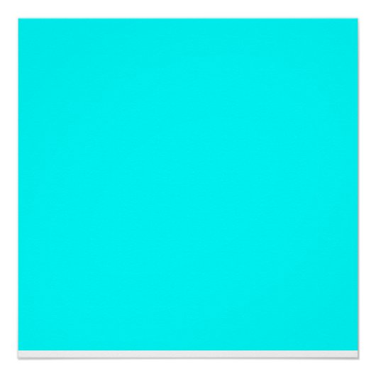 kleuraquatische cyaan perfect poster (Voorkant)