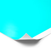 kleuraquatische cyaan perfect poster (Hoek)