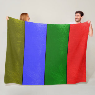 kleurbalken Fleece Deken