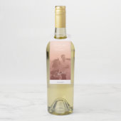 Kleurbedekking Blush Weddenschap Wijnlabel Flessenhanger (Op fles)