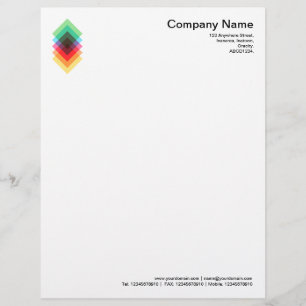 Kleurbedekking Motif. Briefhoofd Ontwerp