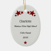 Kleurbescherming - Braid Red & Black Keramisch Ornament (Achterkant)