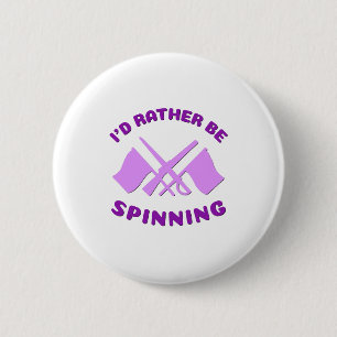 Kleurbescherming - Ik zou liever draaien Ronde Button 5,7 Cm