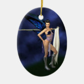 Kleurbescherming - Ovale versiering (pas jezelf aa Keramisch Ornament (Voorkant)