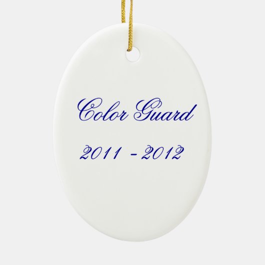 Kleurbescherming - Ovale versiering (pas jezelf aa Keramisch Ornament (Achterkant)