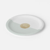 Kleurbewerkbare minimalistische moderne huwelijksm papieren bordje (Gekanteld)