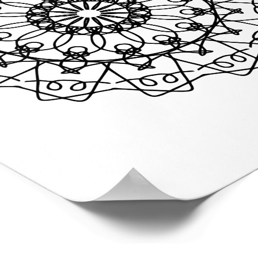 Kleurblad Mandala DIY Wall Art Poster (Hoek)