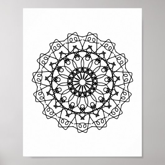 Kleurblad Mandala DIY Wall Art Poster (Voorkant)