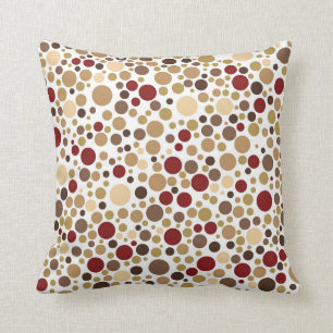 Kleurblinde Barok (bruin, beige en tan-Stippen) Kussen