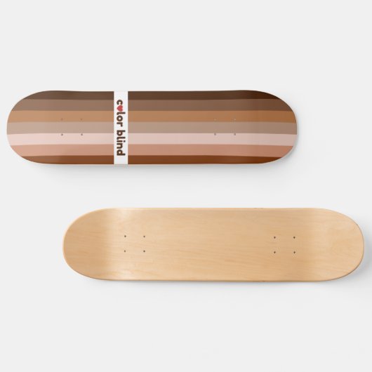 Kleurblinde liefdesregenboog skateboard (Horizontaal)