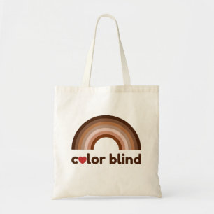 Kleurblinde liefdesregenboog tote bag