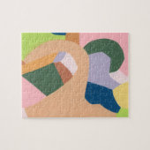 Kleurblok Abstract Kunst Uniek Kerstcadeau Legpuzzel (Horizontaal)