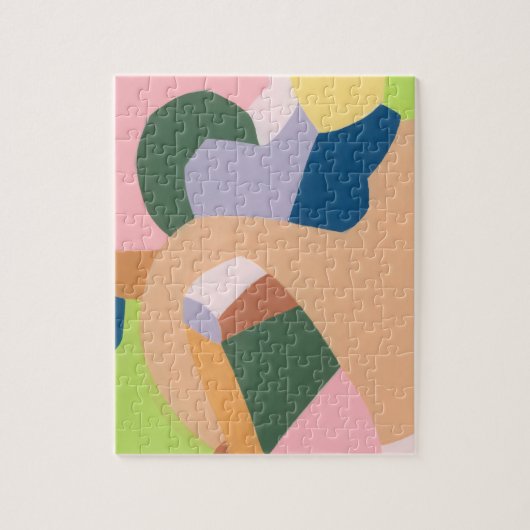 Kleurblok Abstract Kunst Uniek Kerstcadeau Legpuzzel (Verticaal)