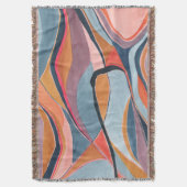 Kleurblok Abstracte Waterverf Kunstschilderen Deken (Voorkant Verticaal)