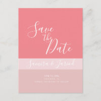Kleurblok Drie Tinten Roze Save the Dates