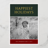 Kleurblok Foto Folie Feestdagenkaart (Voorkant)