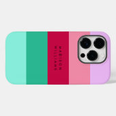Kleurblok Horizontale Streep Viva Magenta Lente Case-Mate iPhone Case (Achterkant (horizontaal))