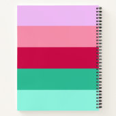 Kleurblok Horizontale Streep Viva Magenta Lente Notitieboek (Achterkant)