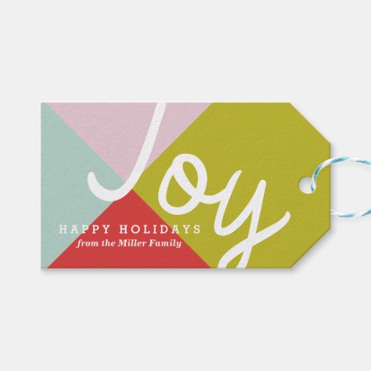Kleurblok Joy Cadeaulabel (Voorkant (Horizontaal))