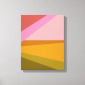 Kleurblok Moderne geometrische kunst in rood groen Canvas Afdruk (Voorkant)