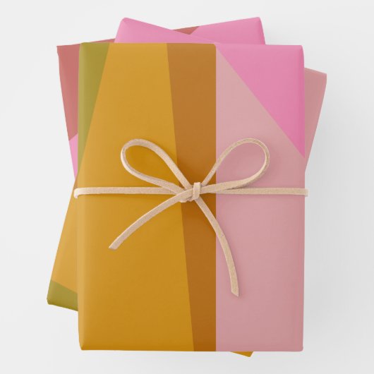 Kleurblok Moderne geometrische kunst in rood groen Inpakpapier Vel (In situ)