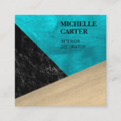 Kleurblok | Moderne Kunst | Interieurontwerper Vierkante Visitekaartje (Voorkant)